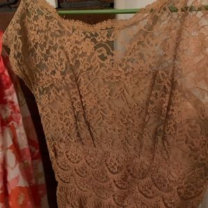 vintage tiered lace dress